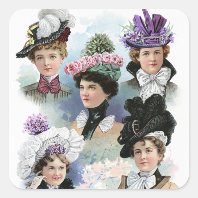 Vintag Ladys Fashion Viktorianisch Sticker (Vorderseite)