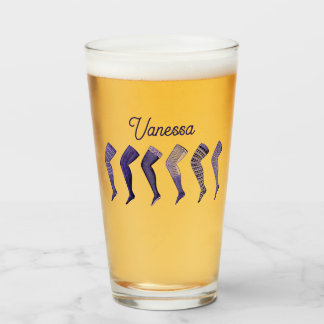 Vintag Ladys Strumpfwaren Personalisiert Glas