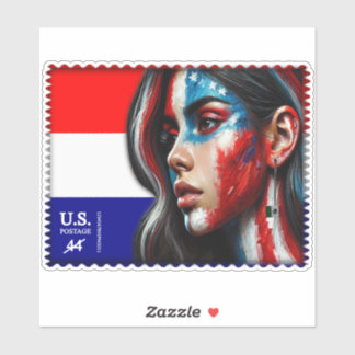 Vintag L'Amerique - Hisp Aufkleber