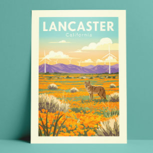 Vintag Lancaster California Postkarte