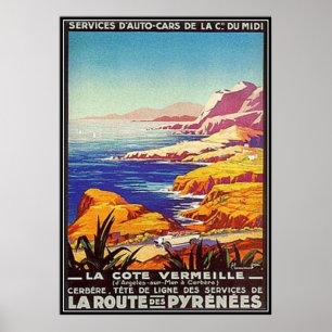 Vintag Languedoc-Rousillon, Frankreich - Poster