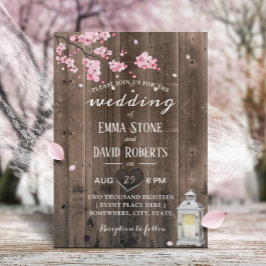 Vintag Lantern Cherry Blossom Blumenstall Hochzeit Einladung