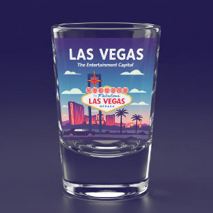 Vintag Las Vegas Nevada Schnapsglas