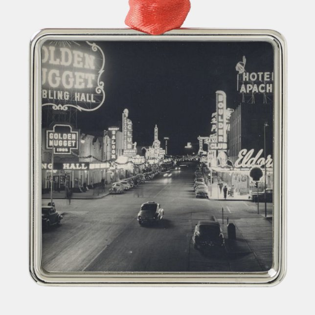 Vintag Las Vegas Ornament Aus Metall (Vorne)