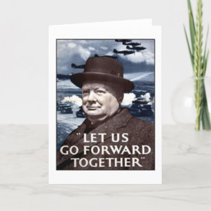 Vintag Lass uns gemeinsam Poster vorwärts machen Karte