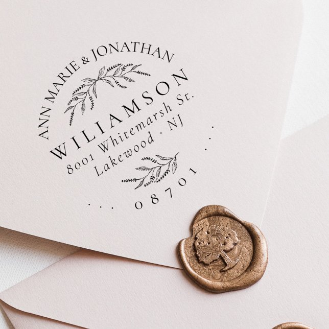 Vintag Lavender Custom Wedding Rücksendeadresse Permastempel (Von Creator hochgeladen)