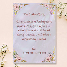 Vintag Lavender Peony Dankeschön-Karte Dankeskarte