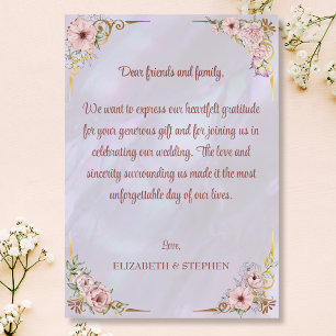 Vintag Lavender Peony Dankeschön-Karte Dankeskarte