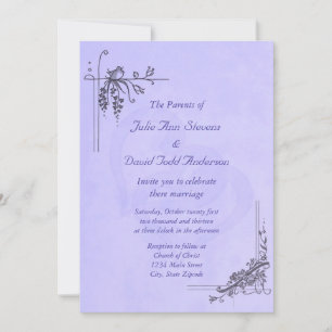 Vintag Lavender Wedding Einladung