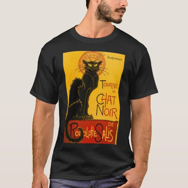 Vintag Le Chat Noir T-Shirt (Vorderseite)