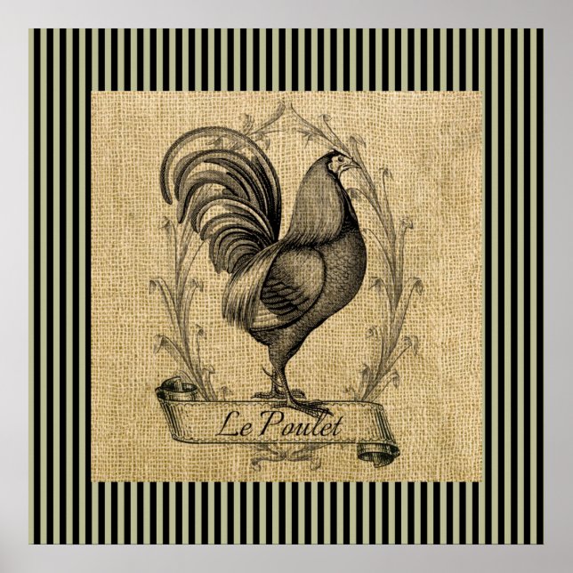 Vintag Le Poulet Poster (Vorne)