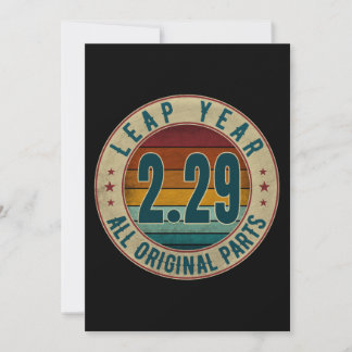 Vintag Leap Year 29. Februar Alle Originalteile Einladung