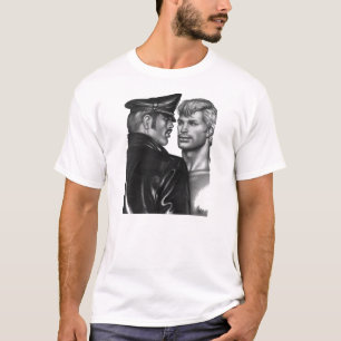 Vintag Leather Daddy Dom Sub Zeichnend Shirt