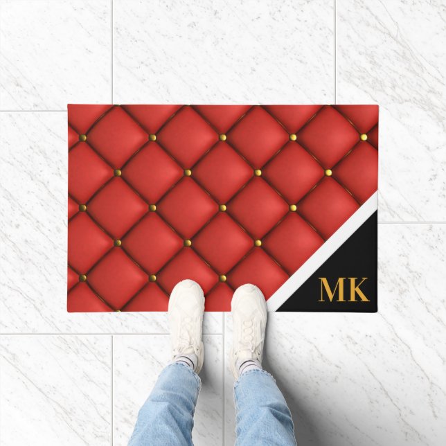 Vintag Ledermonogramm Fußmatte (Indoor)