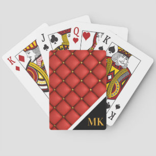 Vintag Ledermonogramm Spielkarten