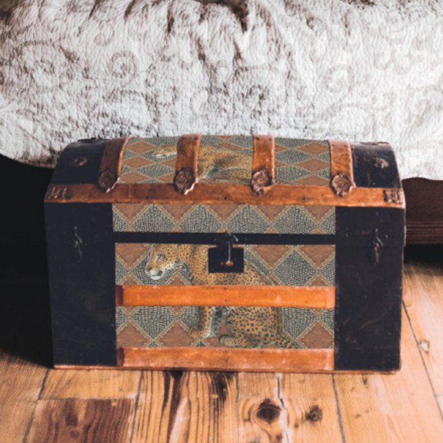 Vintag Leopard Leather Snake Skin Black Decoupage Seidenpapier (Von Creator hochgeladen)