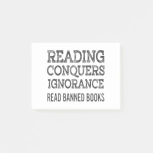 Vintag lese ich verbotene Bücher Funny Book Liebh Post-it Klebezettel