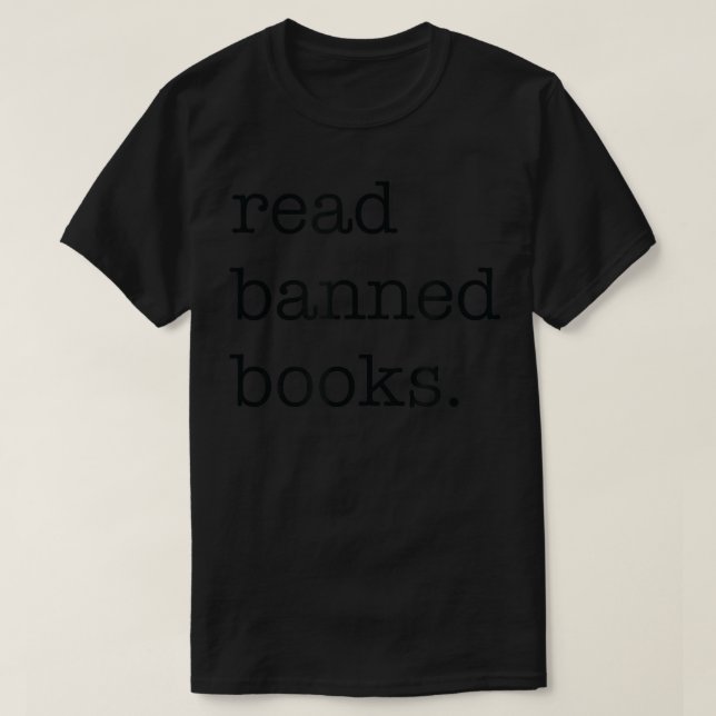 Vintag lese verbotene Bücher T-Shirt (Design vorne)