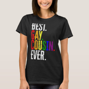 Vintag Lgbt Best Gay Cousin je Rainbow Lgbt Pri T-Shirt