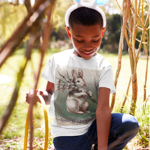 Vintag liebende Ostern Grußkinder T-Shirt