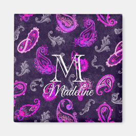 Vintag Lila Paisley Magnet