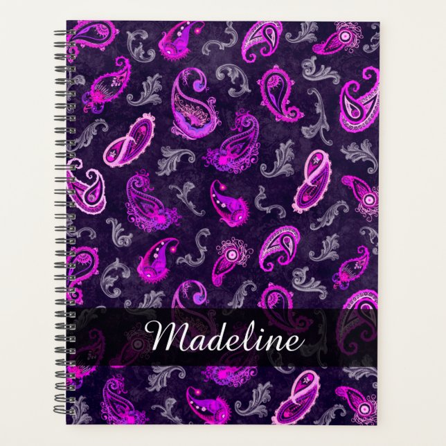 Vintag Lila Paisley Planer (Vorderseite)