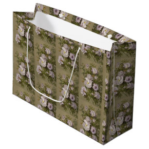Vintag Lilac Hibiskus Purple Flowers Große Geschenktüte