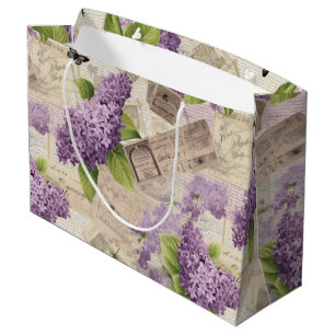 Vintag Lilac Pattern Große Geschenktüte