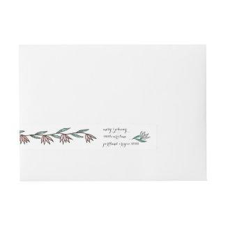Vintag Lilies Address Labels Rundum-Adressaufkleber