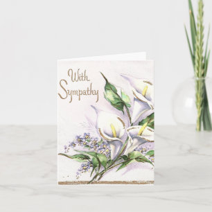Vintag Lilies Sympathy Card Karte