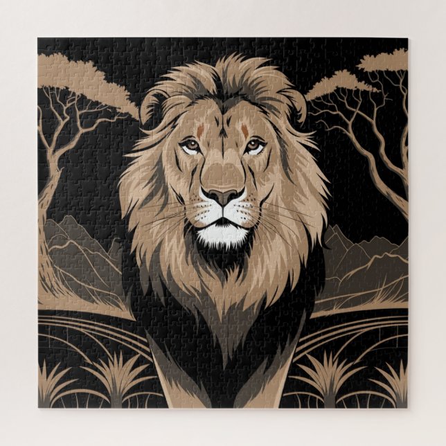 Vintag Lion Portrait (Vertikal)