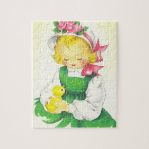 Vintag Little Girl Retro Niedlich