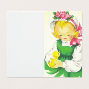 Vintag Little Girl Retro Niedlich