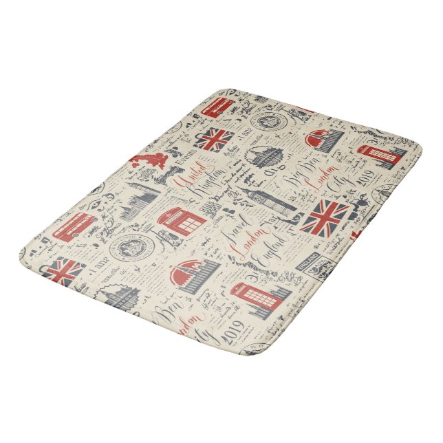 Vintag London Bathmat Badematte (Schrägansicht)