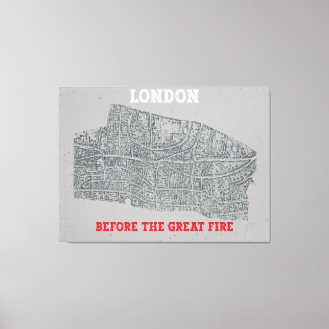 Vintag London vor GREAT FIRE Leinwanddruck (Vorderseite)
