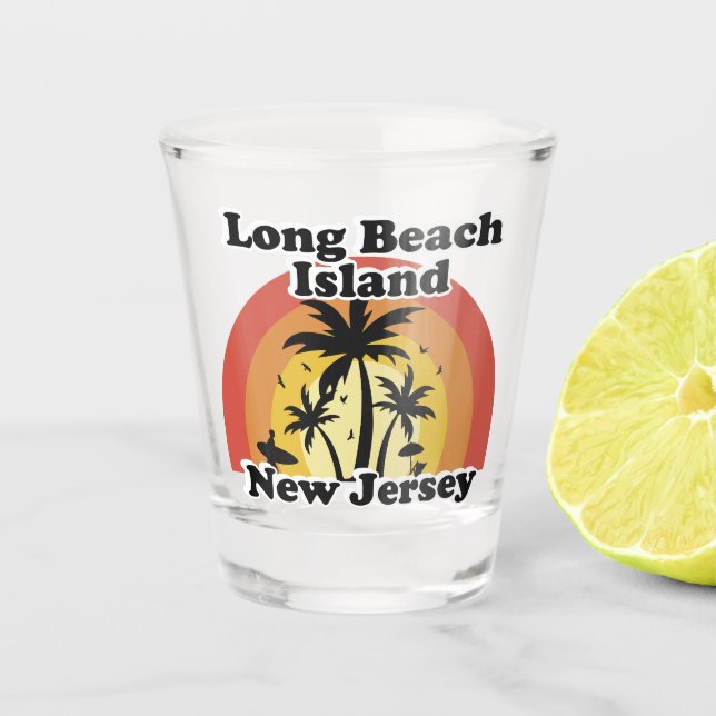 Vintag Long Beach Island New Jersey Schnapsglas (Vorderseite)