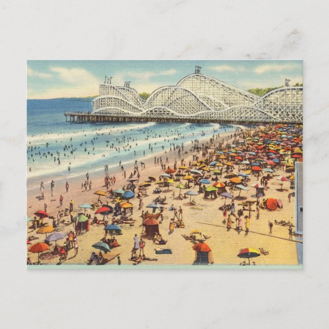 Vintag Long Beach Kalifornien Postkarte (Vorderseite)