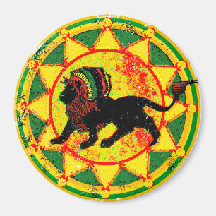Vintag Look Rasta Lion Magnet