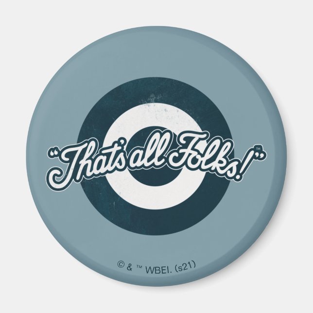 Vintag LOONEY TUNES™ "DAS SIND ALLE FOLKS!™" Magnet (Vorne)
