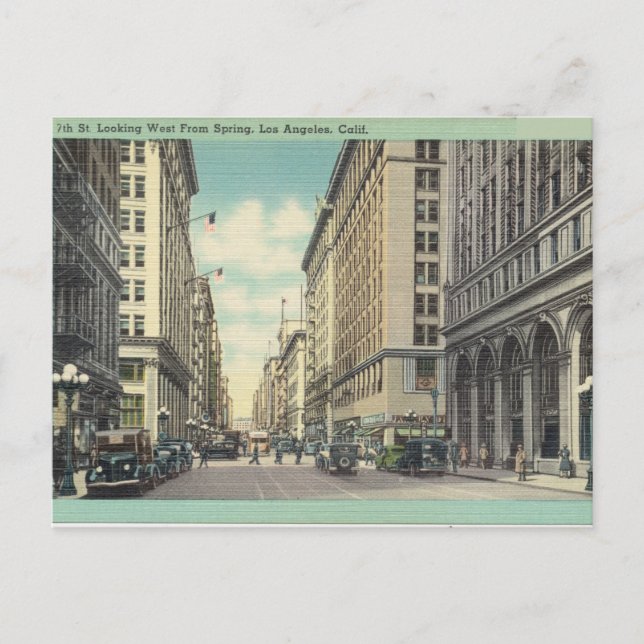 Vintag Los Angeles, Kalifornien Postkarte (Vorderseite)