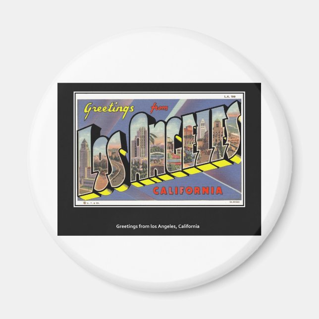 Vintag Los Angeles Kalifornien Vintag Magnet (Vorne)