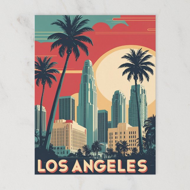 Vintag Los Angeles Travel Postkarte (Von Creator hochgeladen)
