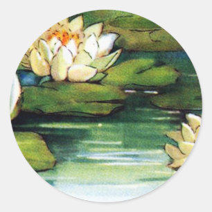 Vintag Lotus Runder Aufkleber