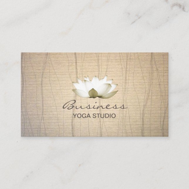 Vintag Lotus Yoga Lehrer Visitenkarte (Vorderseite)