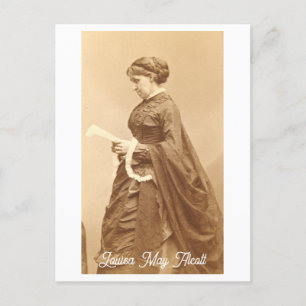 Vintag Louisa May Alcott Portrait Postkarte