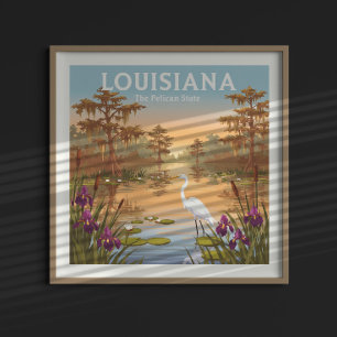 Vintag Louisiana Poster