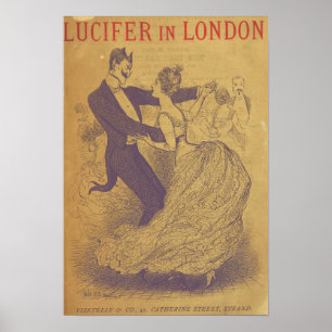 Vintag Lucifer in London Illustration Poster