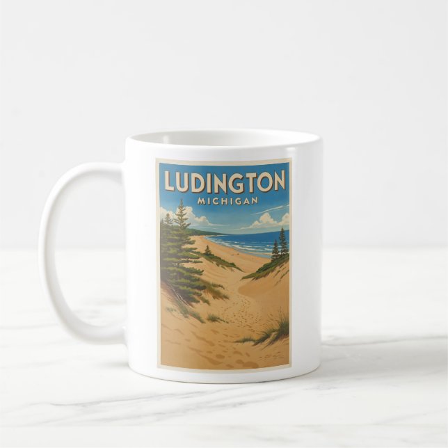 Vintag Ludington Michigan Kaffeetasse (Links)