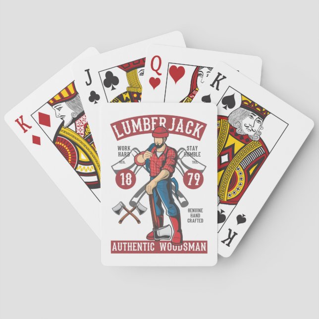 Vintag Lumberjack Spielkarten (Rückseite)