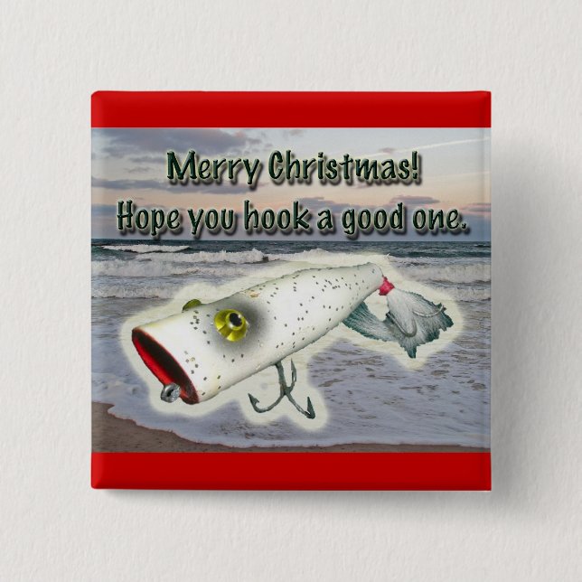 Vintag Lure Frohe Weihnachtsschaltfläche Button (Vorderseite)